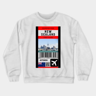 New Zealand first class boarding pass Crewneck Sweatshirt